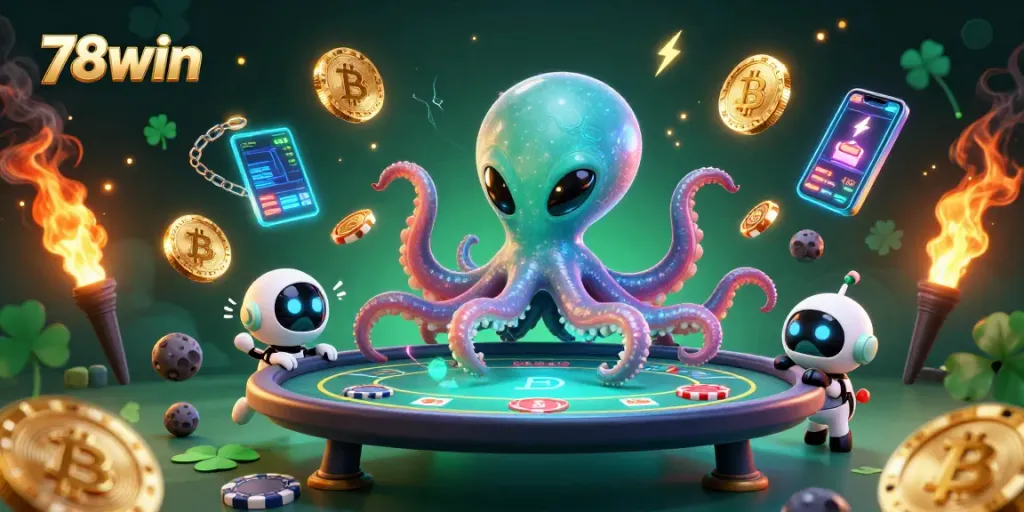 Play poker with 78win in a vivid alien world filled with crypto and excitement.