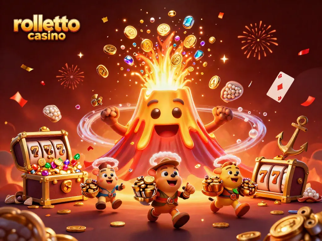 Experience the thrill of rolletto casino with a vibrant scene of treasures and excitement!