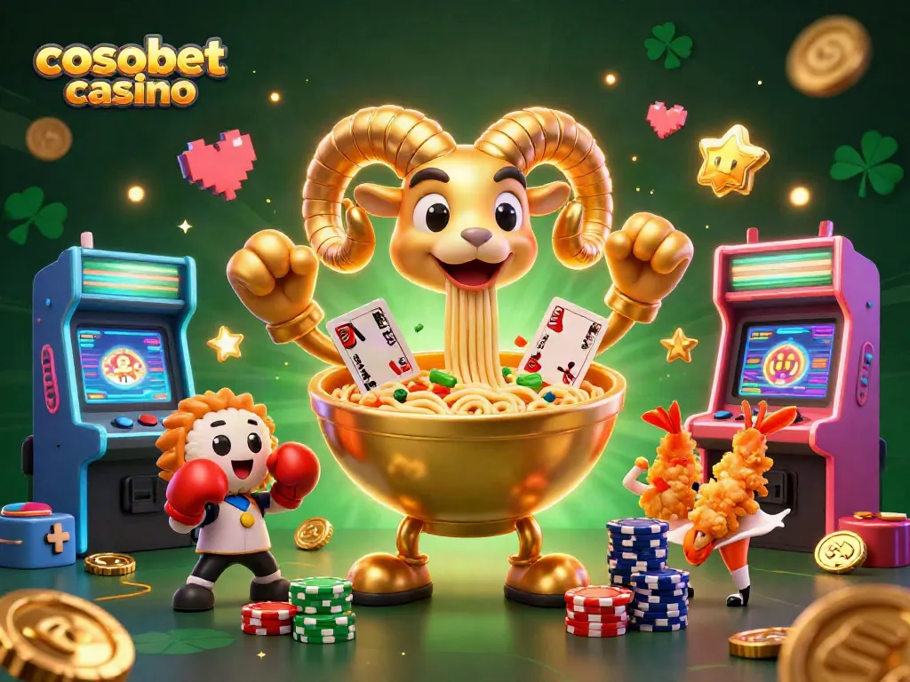 Experience the excitement of cosmobet casino with a dynamic 3D illustration featuring vibrant gaming characters.