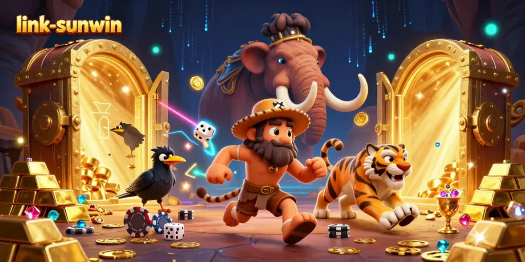 Experience the excitement of gaming at link-sunwin's prehistoric casino with vibrant treasures and dynamic characters.