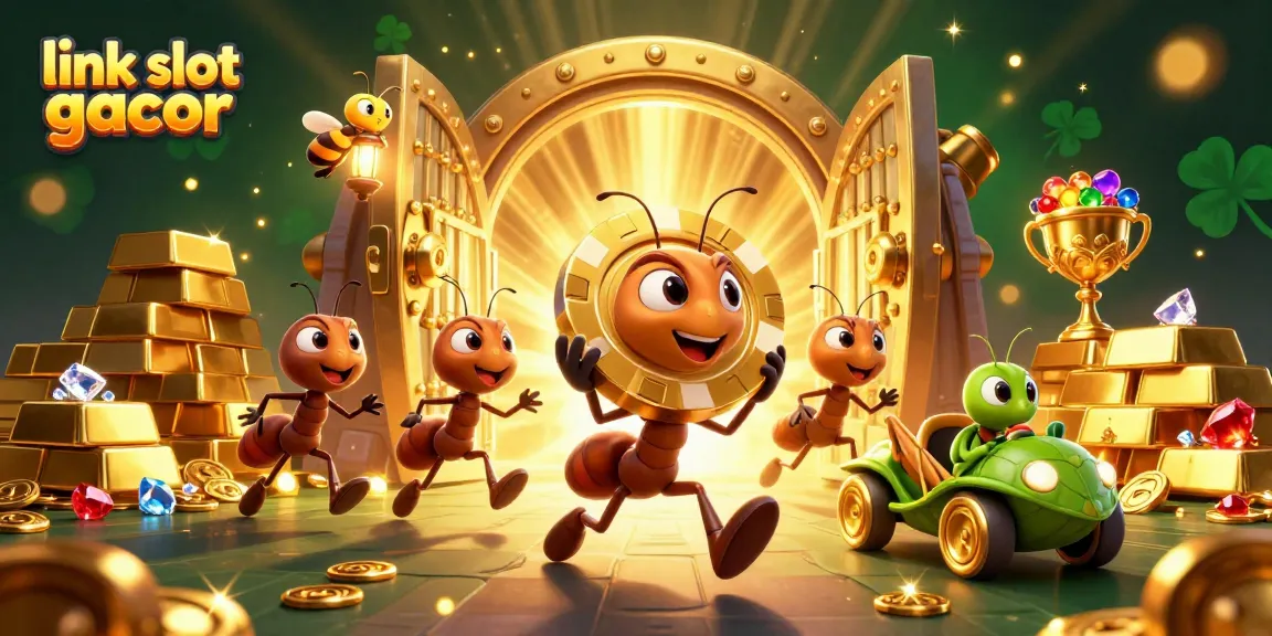 Join the excitement of link slot gacor as ants seize a colossal poker chip through a glittering tunnel