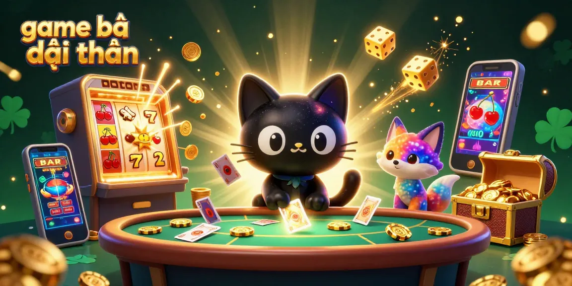 Experience the excitement of game bài đổi thưởng with a cosmic casino adventure featuring a black hole cat.