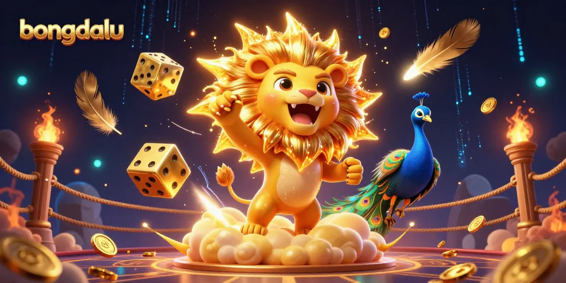 Experience sports betting excitement with bongdalu's dynamic casino-themed illustration.