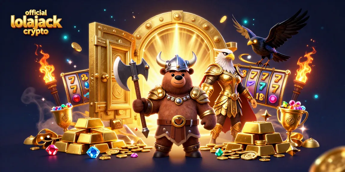 Spin massive jackpots with official lolajack crypto in this vibrant 3D casino scene.