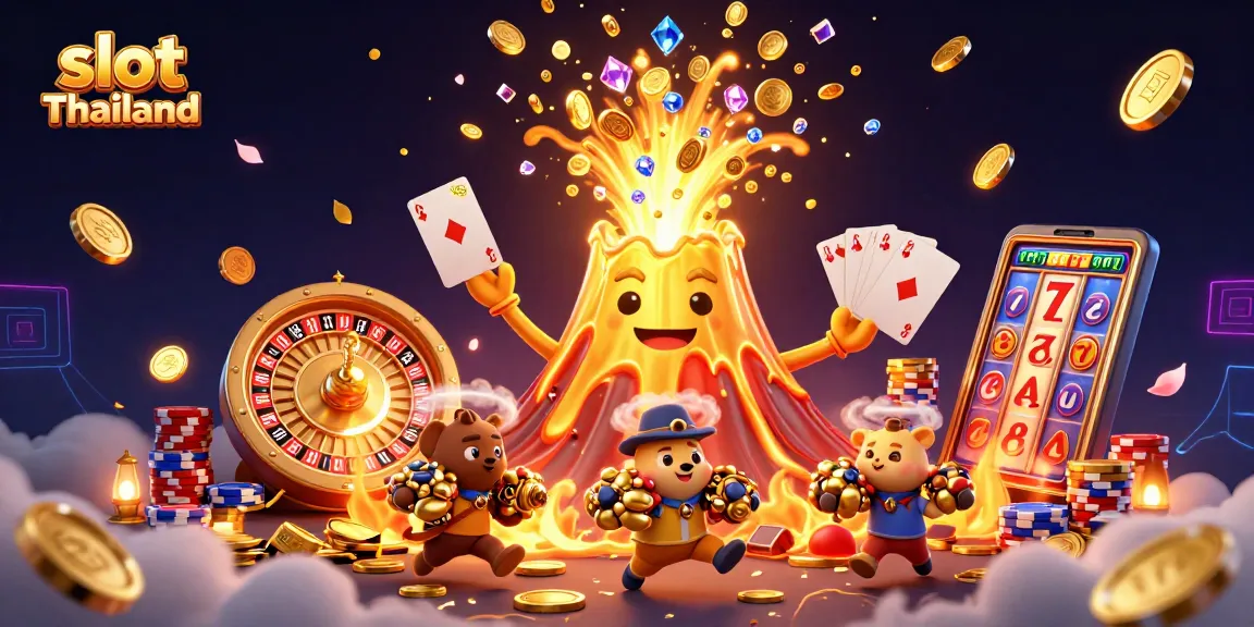 Menangkan jackpot besar di slot Thailand dengan ilustrasi kasino yang penuh warna.
