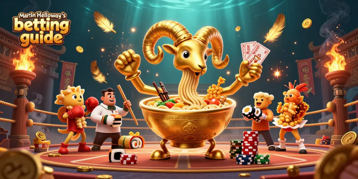 Martin Holloway’s betting guide showcasing dynamic casino scene with vibrant characters and elements.