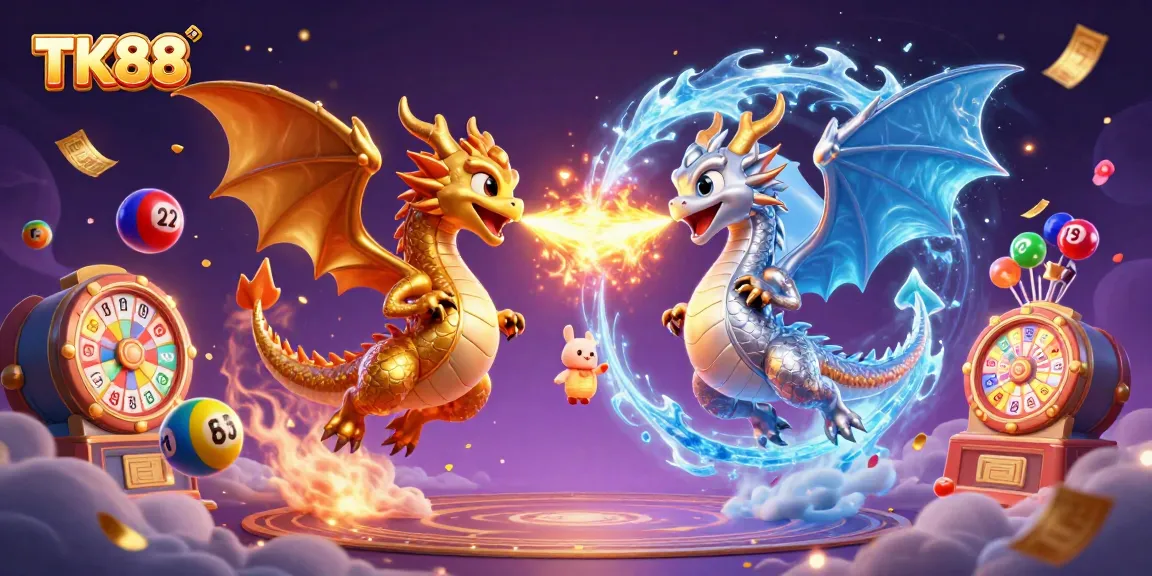 Engage with TK88's vibrant gaming universe featuring dynamic dragons and lottery elements.